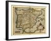 Ortelius's Map of Iberian Peninsula, 1570-Library of Congress-Framed Photographic Print