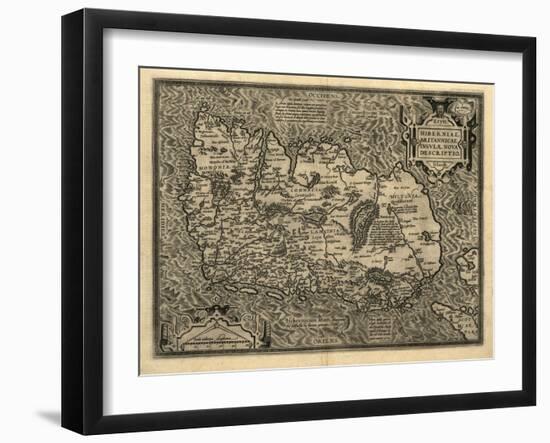 Ortelius's Map of Ireland, 1598-Library of Congress-Framed Photographic Print