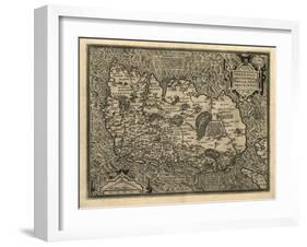 Ortelius's Map of Ireland, 1598-Library of Congress-Framed Photographic Print