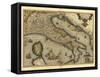 Ortelius's Map of Italy, 1570-Library of Congress-Framed Stretched Canvas