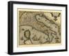 Ortelius's Map of Italy, 1570-Library of Congress-Framed Photographic Print