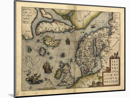 Ortelius's Map of Northern Europe, 1570-Library of Congress-Mounted Photographic Print