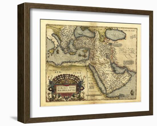 Ortelius's Map of Ottoman Empire, 1570-Library of Congress-Framed Photographic Print