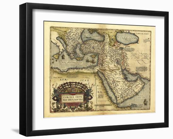 Ortelius's Map of Ottoman Empire, 1570-Library of Congress-Framed Photographic Print