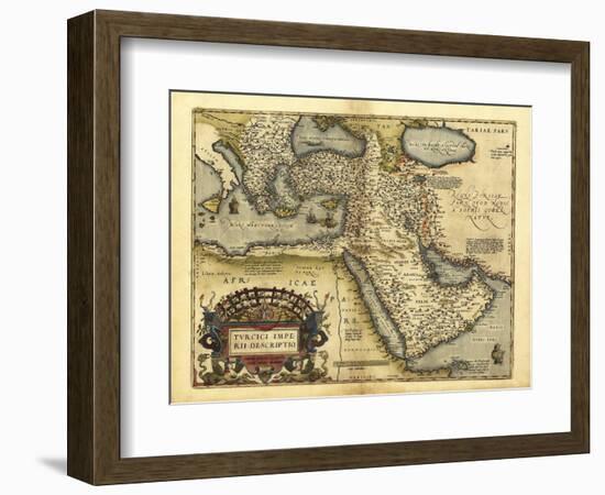 Ortelius's Map of Ottoman Empire, 1570-Library of Congress-Framed Photographic Print