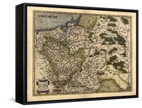 Ortelius's Map of Poland, 1570-Library of Congress-Framed Stretched Canvas