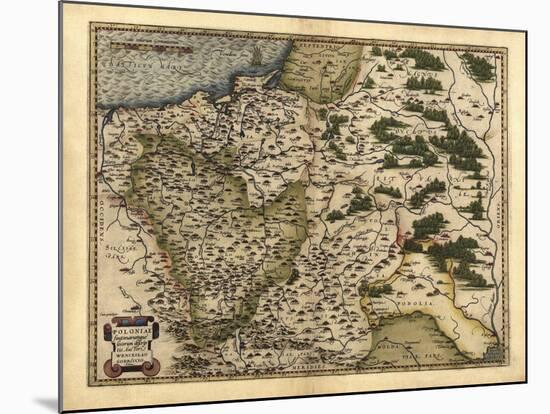 Ortelius's Map of Poland, 1570-Library of Congress-Mounted Photographic Print