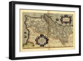 Ortelius's Map of Portugal, 1570-Library of Congress-Framed Photographic Print