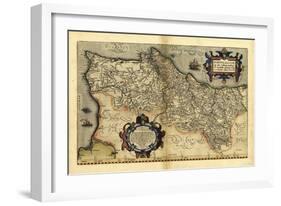 Ortelius's Map of Portugal, 1570-Library of Congress-Framed Photographic Print
