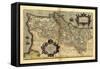 Ortelius's Map of Portugal, 1570-Library of Congress-Framed Stretched Canvas