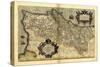 Ortelius's Map of Portugal, 1570-Library of Congress-Stretched Canvas