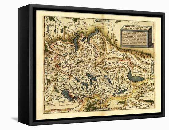 Ortelius's Map of Switzerland, 1570-Library of Congress-Framed Stretched Canvas