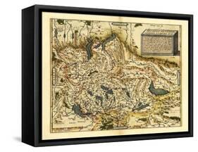 Ortelius's Map of Switzerland, 1570-Library of Congress-Framed Stretched Canvas