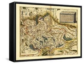 Ortelius's Map of Switzerland, 1570-Library of Congress-Framed Stretched Canvas