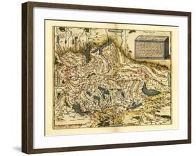 Ortelius's Map of Switzerland, 1570-Library of Congress-Framed Photographic Print