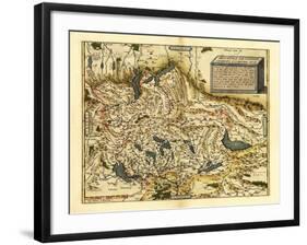 Ortelius's Map of Switzerland, 1570-Library of Congress-Framed Photographic Print