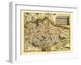 Ortelius's Map of Switzerland, 1570-Library of Congress-Framed Photographic Print