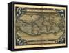 Ortelius's World Map, 1570-Library of Congress-Framed Stretched Canvas