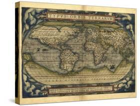Ortelius's World Map, 1570-Library of Congress-Stretched Canvas
