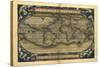 Ortelius's World Map, 1570-Library of Congress-Stretched Canvas