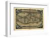 Ortelius's World Map, 1570-Library of Congress-Framed Photographic Print