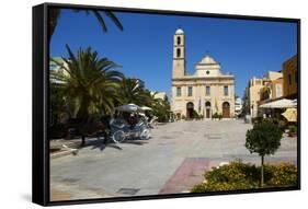 Orthodox Cathedral, Chania, Crete, Greek Islands, Greece, Europe-Bruno Morandi-Framed Stretched Canvas