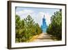 Orthodox Cathedral in the Sun through the Clouds in the Countryside. Odessa, Ukraine-Elena Larina-Framed Photographic Print