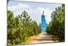 Orthodox Cathedral in the Sun through the Clouds in the Countryside. Odessa, Ukraine-Elena Larina-Mounted Photographic Print