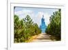 Orthodox Cathedral in the Sun through the Clouds in the Countryside. Odessa, Ukraine-Elena Larina-Framed Photographic Print