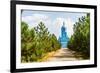 Orthodox Cathedral in the Sun through the Clouds in the Countryside. Odessa, Ukraine-Elena Larina-Framed Photographic Print