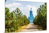 Orthodox Cathedral in the Sun through the Clouds in the Countryside. Odessa, Ukraine-Elena Larina-Mounted Photographic Print