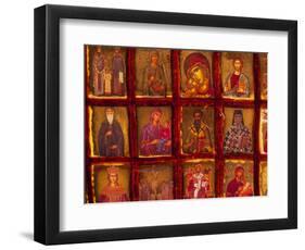 Orthodox Church with Portraits of Religious Figures, Athens, Greece-Walter Bibikow-Framed Photographic Print