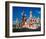 Orthodox Church with State Historical Museum and Kremlin Tower on Red Square, Moscow, Russia-null-Framed Art Print