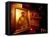 Orthodox Icon Painting in St. Paul and Peter's Cathedral, Constanta, Romania-Cindy Miller Hopkins-Framed Stretched Canvas