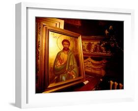 Orthodox Icon Painting in St. Paul and Peter's Cathedral, Constanta, Romania-Cindy Miller Hopkins-Framed Premium Photographic Print