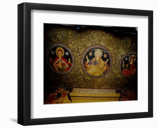 Orthodox Icons on Ceiling of Church in St. Paul and Peter's Cathedral, Constanta, Romania-Cindy Miller Hopkins-Framed Photographic Print