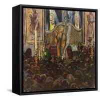 Orthodox Mass-Franz Roubaud-Framed Stretched Canvas