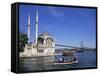 Ortokoye Mosque and Bosphorus, Istanbul, Turkey, Eurasia-Charles Bowman-Framed Stretched Canvas