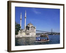 Ortokoye Mosque and Bosphorus, Istanbul, Turkey, Eurasia-Charles Bowman-Framed Photographic Print