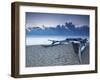 Oruwa (Outrigger Canoe) on Beach at Sunset, Negombo, North Western Province, Sri Lanka, Asia-Ian Trower-Framed Photographic Print