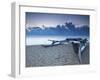 Oruwa (Outrigger Canoe) on Beach at Sunset, Negombo, North Western Province, Sri Lanka, Asia-Ian Trower-Framed Photographic Print