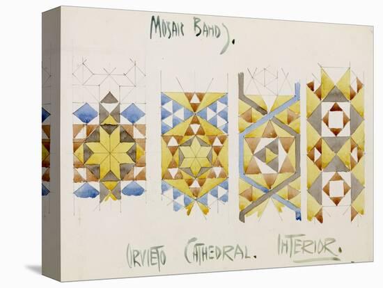 Orvieto Cathedral, a Sheet of Studies of Mosaic Bands, 1891-Charles Rennie Mackintosh-Stretched Canvas