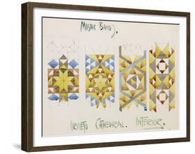 Orvieto Cathedral, a Sheet of Studies of Mosaic Bands, 1891-Charles Rennie Mackintosh-Framed Giclee Print