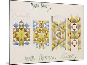 Orvieto Cathedral, a Sheet of Studies of Mosaic Bands, 1891-Charles Rennie Mackintosh-Mounted Giclee Print