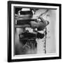 Orville and Friend at Wright Bicycle Shop Photograph - Dayton, OH-Lantern Press-Framed Art Print