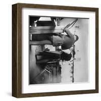 Orville and Friend at Wright Bicycle Shop Photograph - Dayton, OH-Lantern Press-Framed Art Print