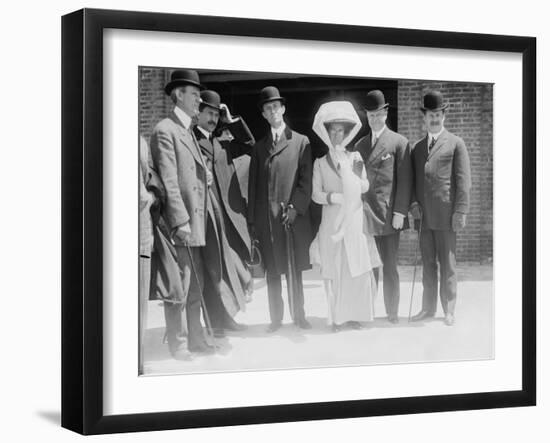 Orville, Wilbur, and Katherine Wright et al Photograph-Lantern Press-Framed Art Print
