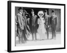 Orville, Wilbur, and Katherine Wright et al Photograph-Lantern Press-Framed Art Print