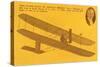 Orville Wright and Kitty Hawk Plane-null-Stretched Canvas