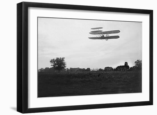 Orville Wright Flies High in the Sky Photograph - Dayton, OH-Lantern Press-Framed Art Print